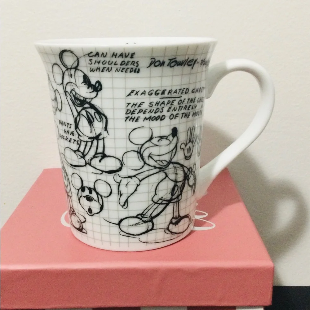 Disney White and Black Mickey Sketchbook Ceramic Mug - Picture 6 of 7